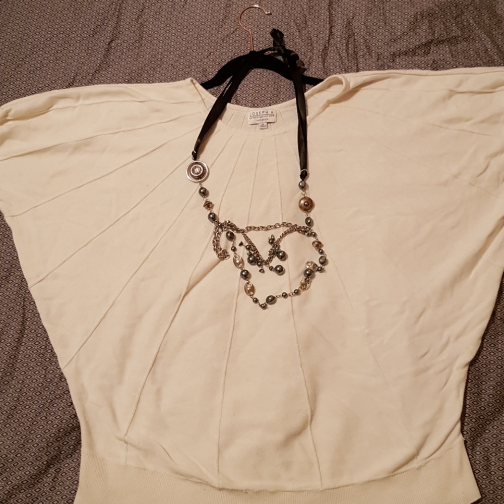 Cream dolman sleeve sweater